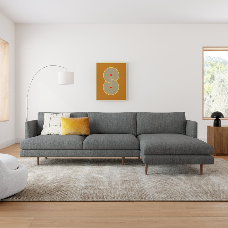 AllModern Miller 2 - Piece Upholstered Chaise Sectional & Reviews